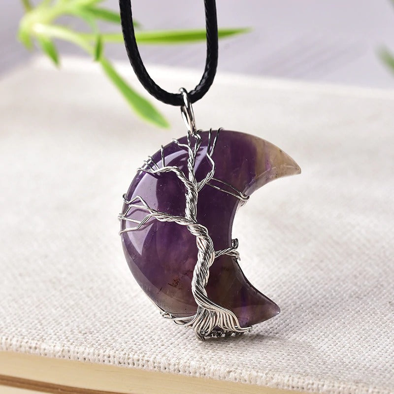 Tree of Life Moon Necklace