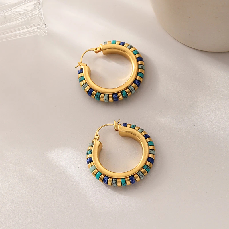 Turquoise Hoop Earrings