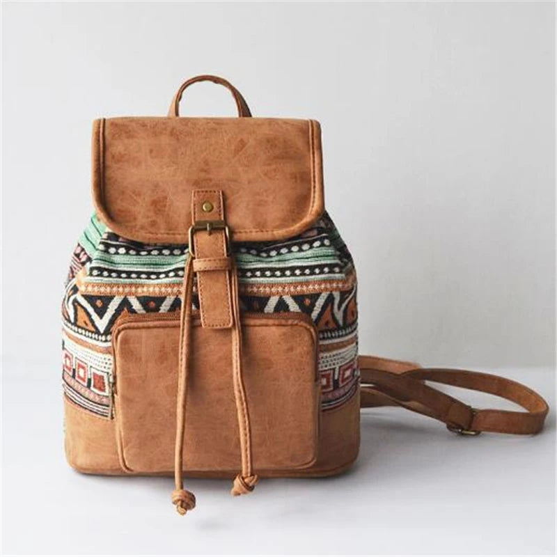 Leather Bohemian Backpack