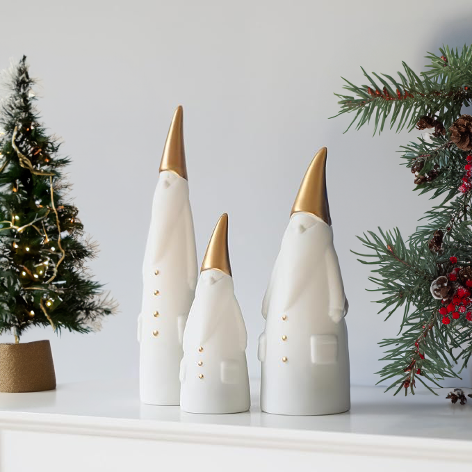 Santa Gnome Statues (Set)