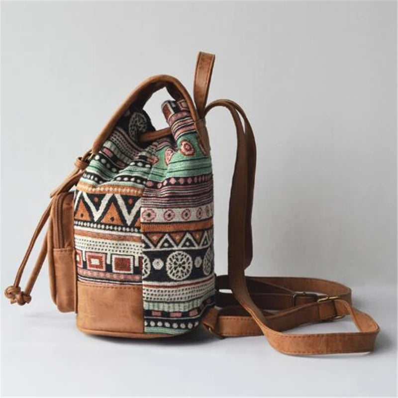 Leather Bohemian Backpack