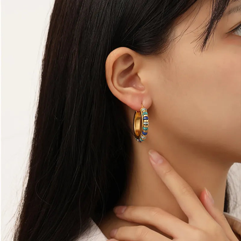 Turquoise Hoop Earrings