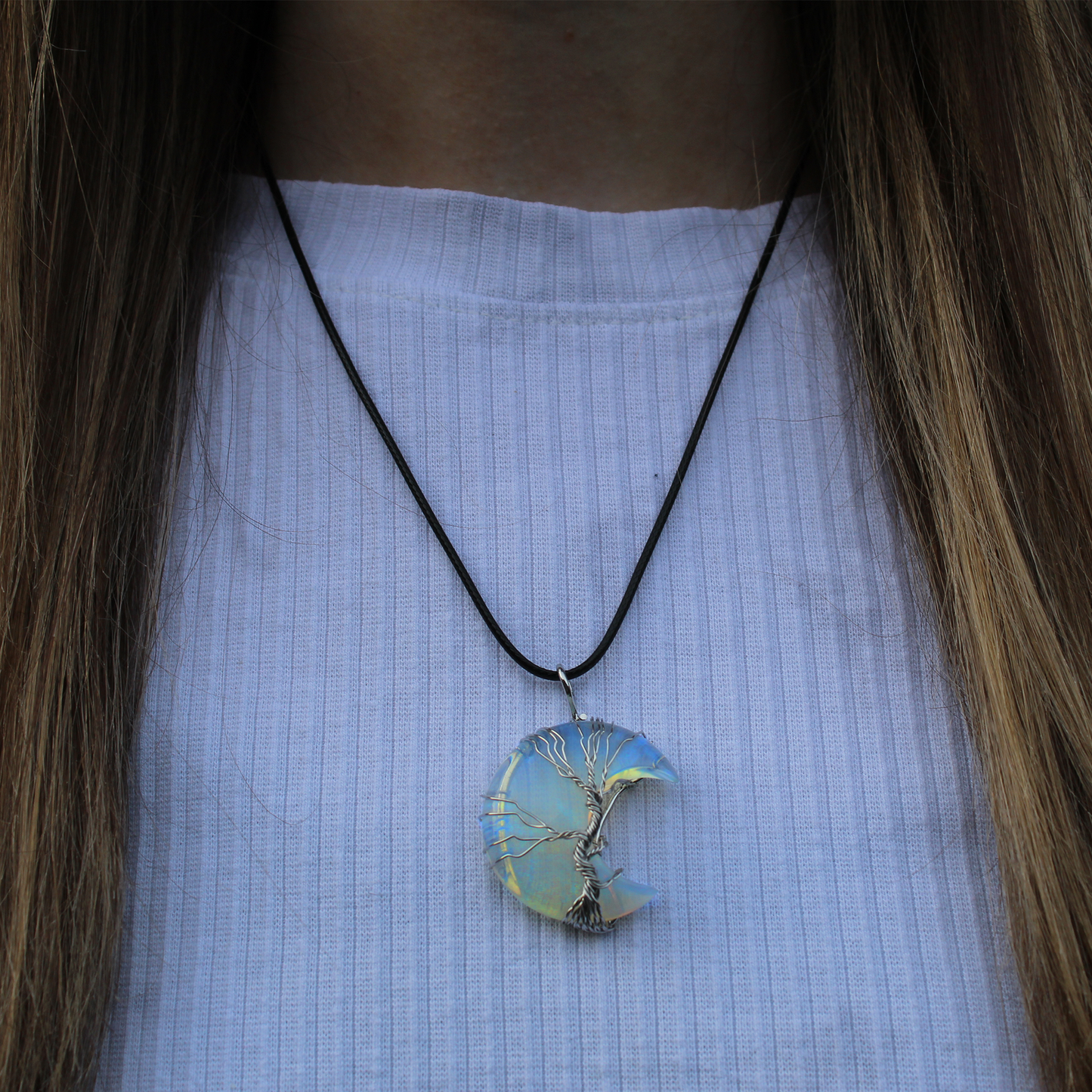 Tree of Life Moon Necklace