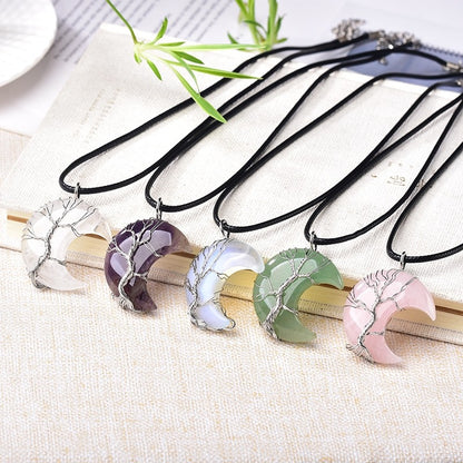 Tree of Life Moon Necklace