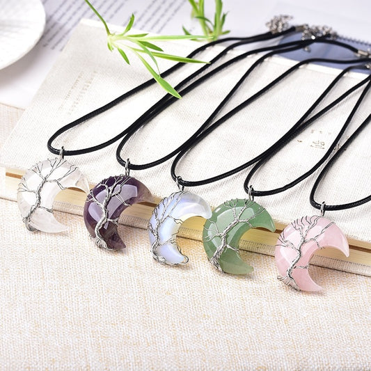 Tree of Life Moon Necklace