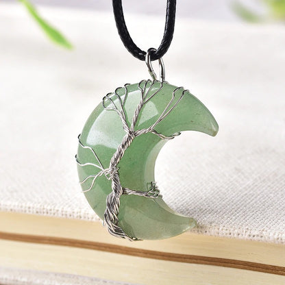 Tree of Life Moon Necklace