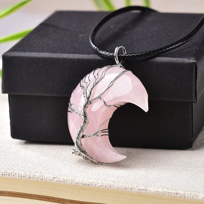 Tree of Life Moon Necklace