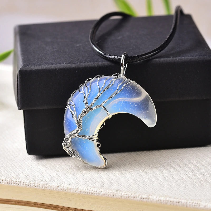 Tree of Life Moon Necklace