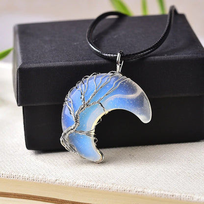 Tree of Life Moon Necklace