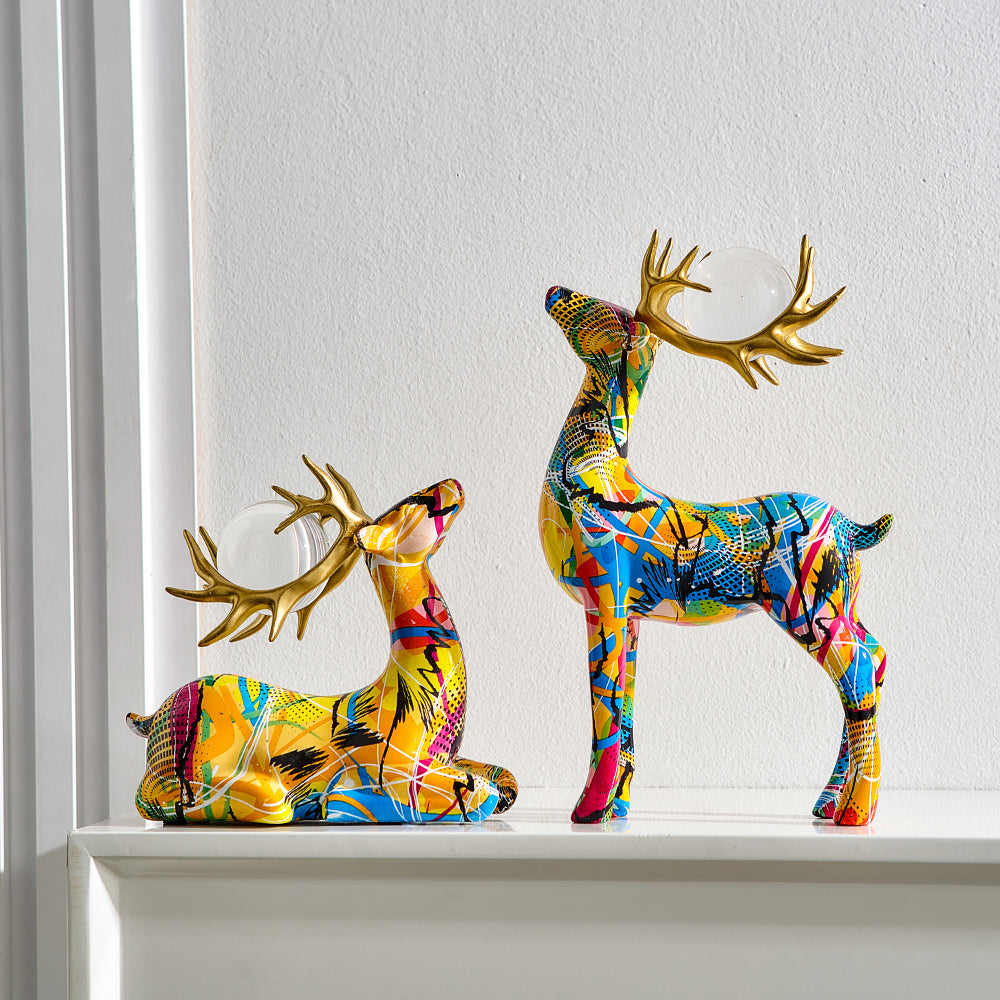 Abstract Deer Display Set