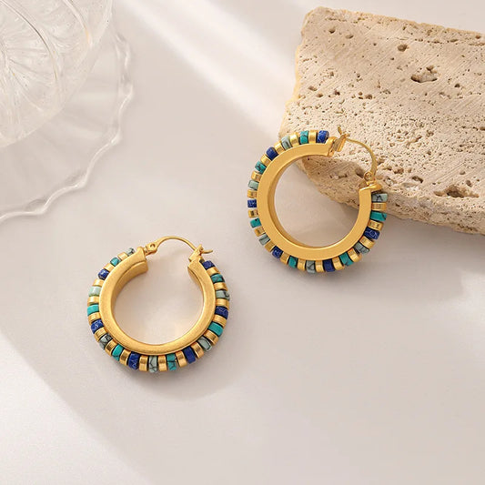 Turquoise Hoop Earrings