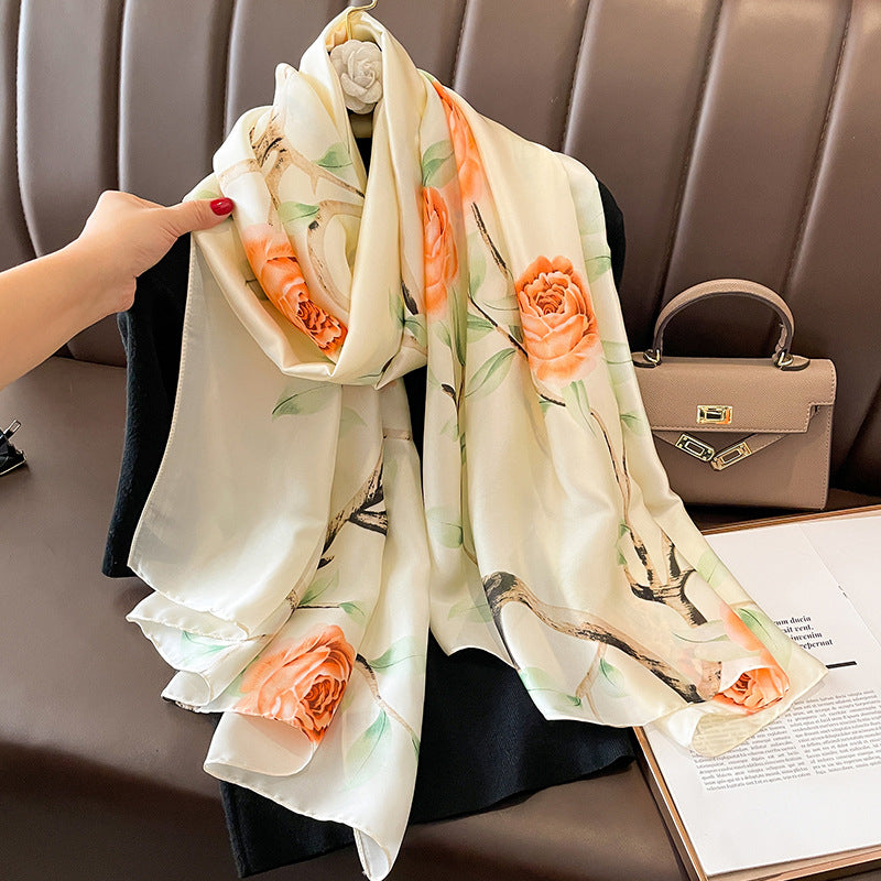 Rose Silk Scarf