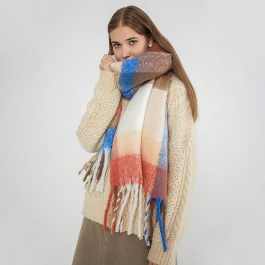 Plaid Cashmere Scarf