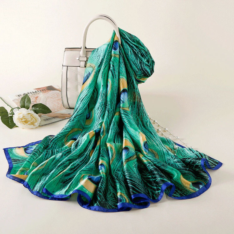 Peacock Silk Scarf