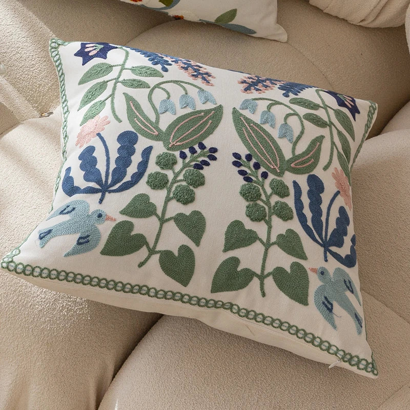 Lily Embroidery Cushion Covers