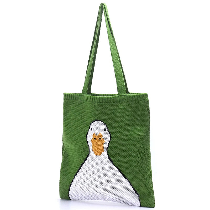 Cute Knitted Animal Tote Bag