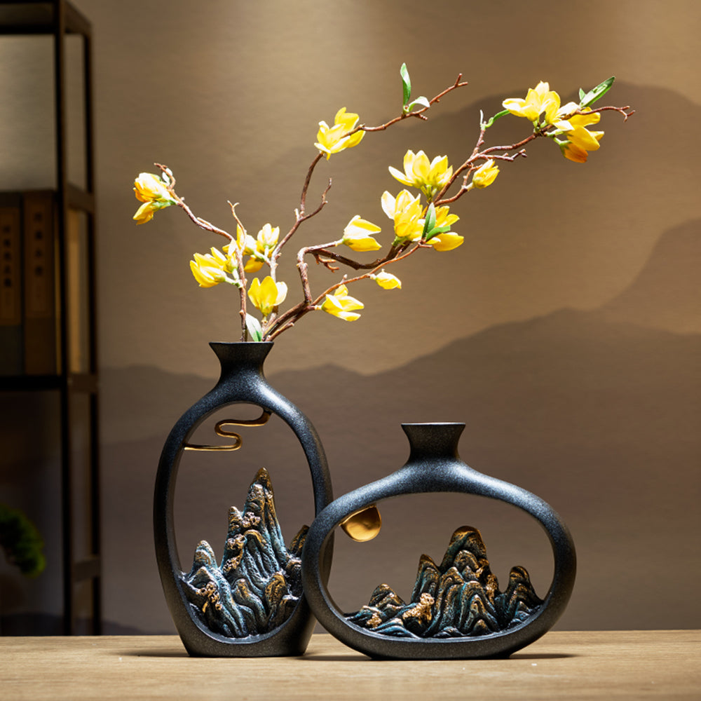 Japanese Mountain Range Vase