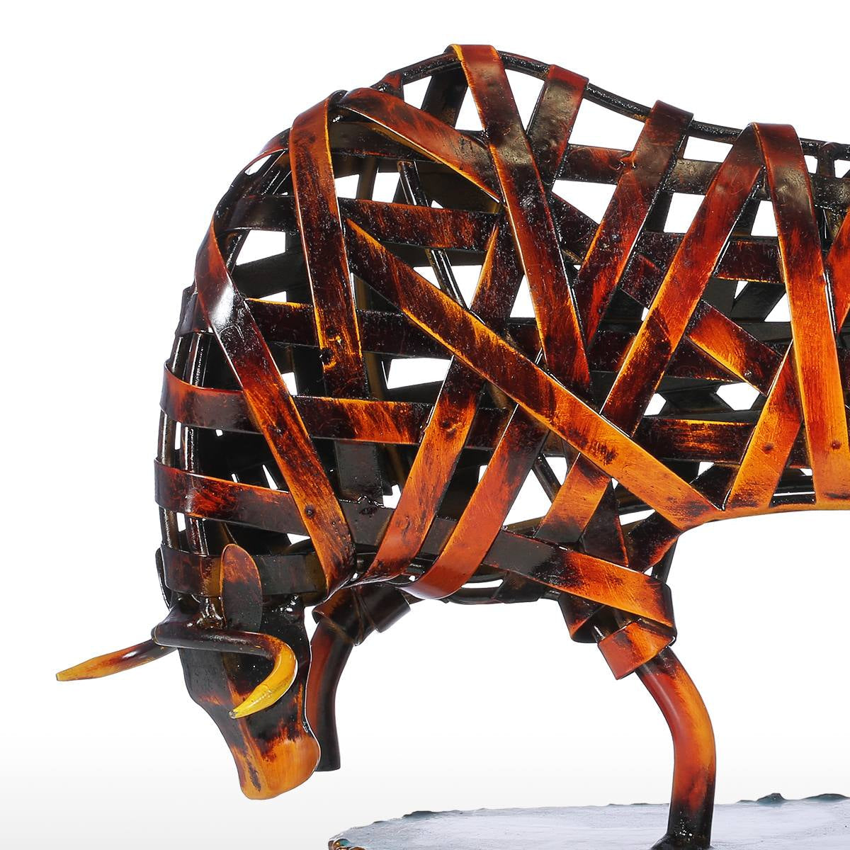 Bull Woven Metal Ornament